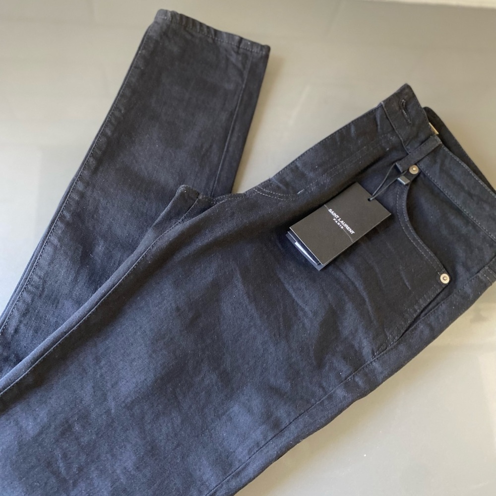 SAINT LAURENT denim black skinny jeans NWT - size 30